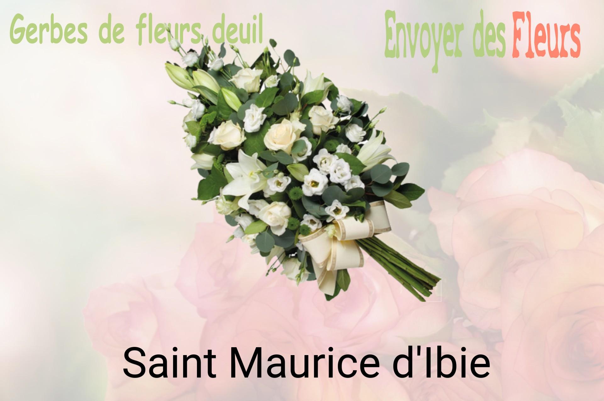Gerbe de fleurs de deuil livrée à Saint-Maurice-d'Ibie